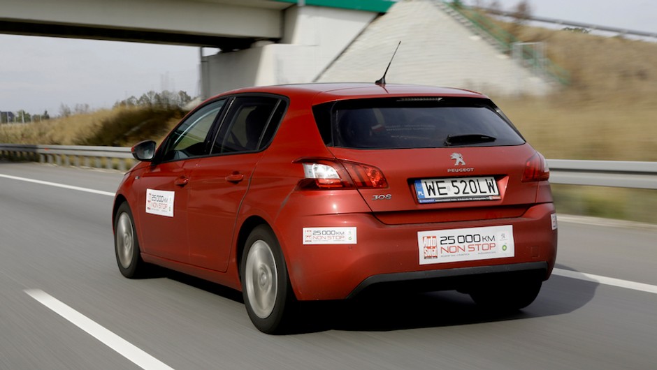 Peugeot 308: test 25 tys. km non stop