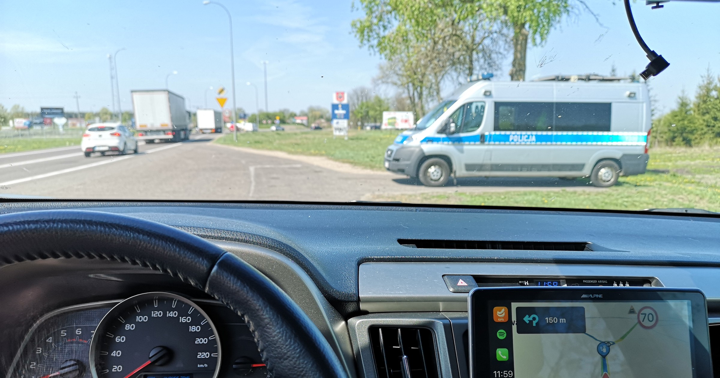 Policyjna kontrola drogowa