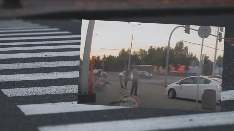 Zwrócił uwagę pieszemu i zaczęła się dyskusja (fot. screen: youtube.com/STOPCHAM)