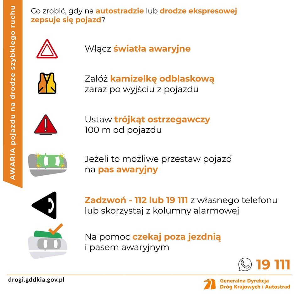 Co zrobić, gdy na autostradzie zepsuje się auto?