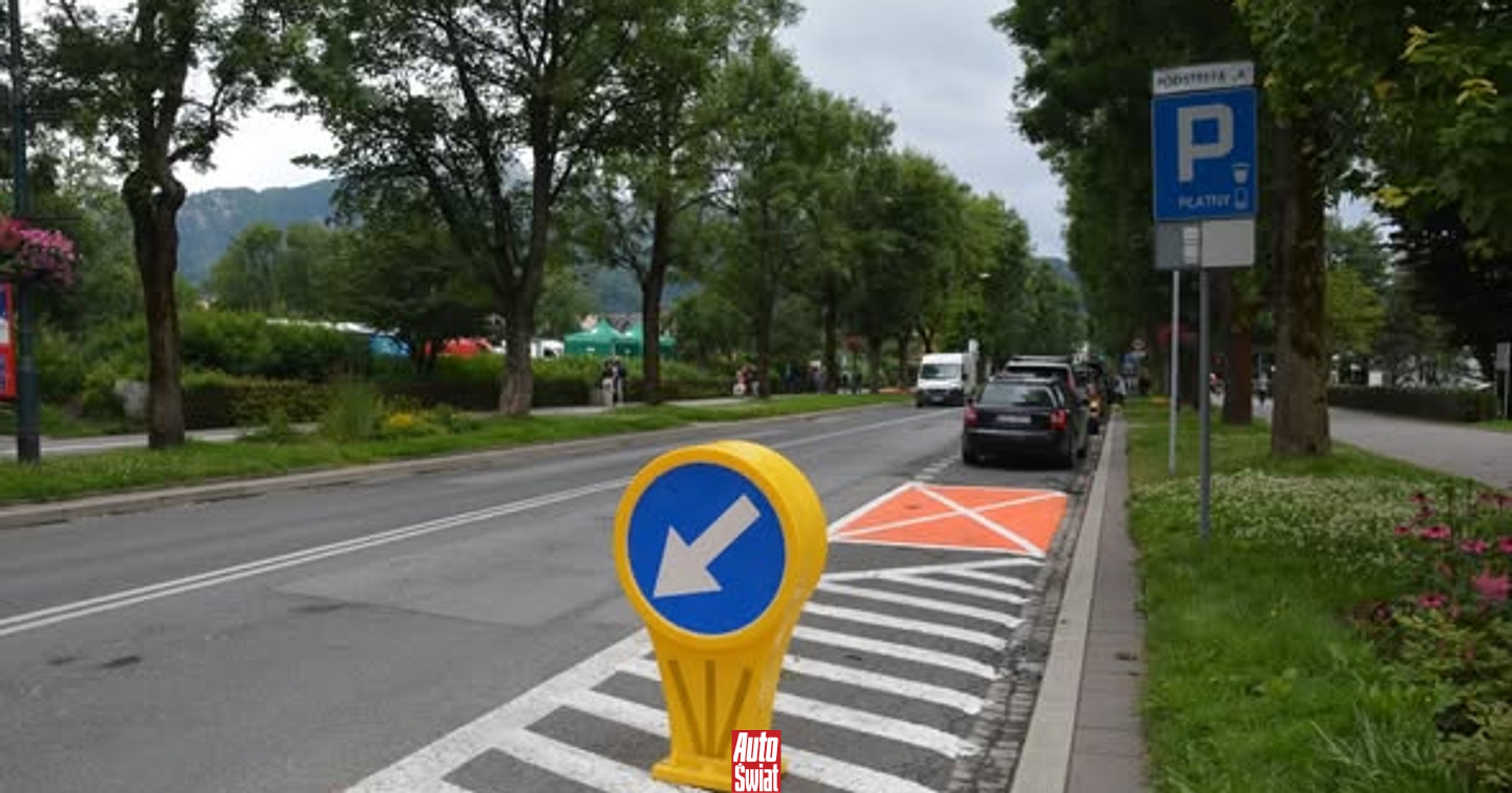 Pomarańczowe miejsca parkingowe dotarły do Polski. Kto może tam zaparkować?