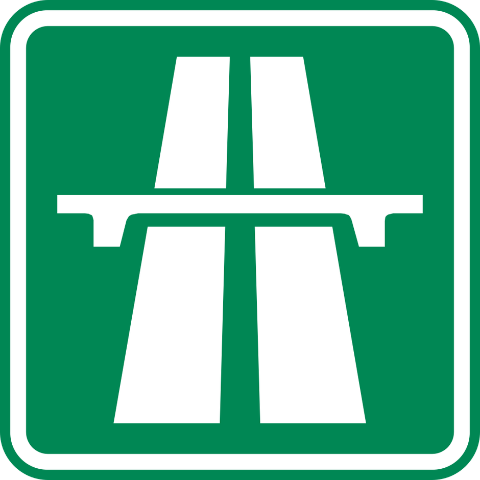 Znak rozpoczęcia autostrady w Czechach