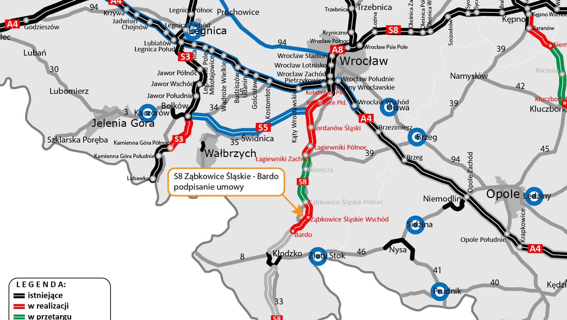 Droga S8 Zabkowice Śląskie - Bardo