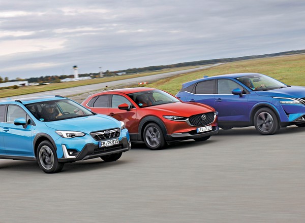 Różnorodność jest super: Mazda CX-30, Nissan Qashqai i Subaru XV