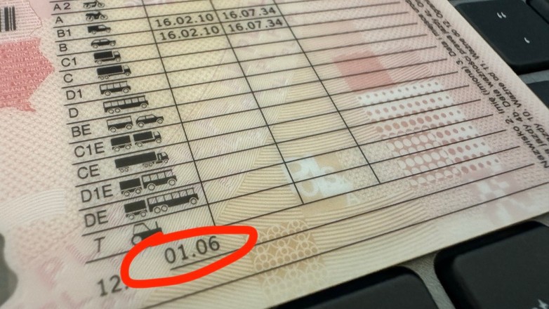 Prawo jazdy z kodem 01.06