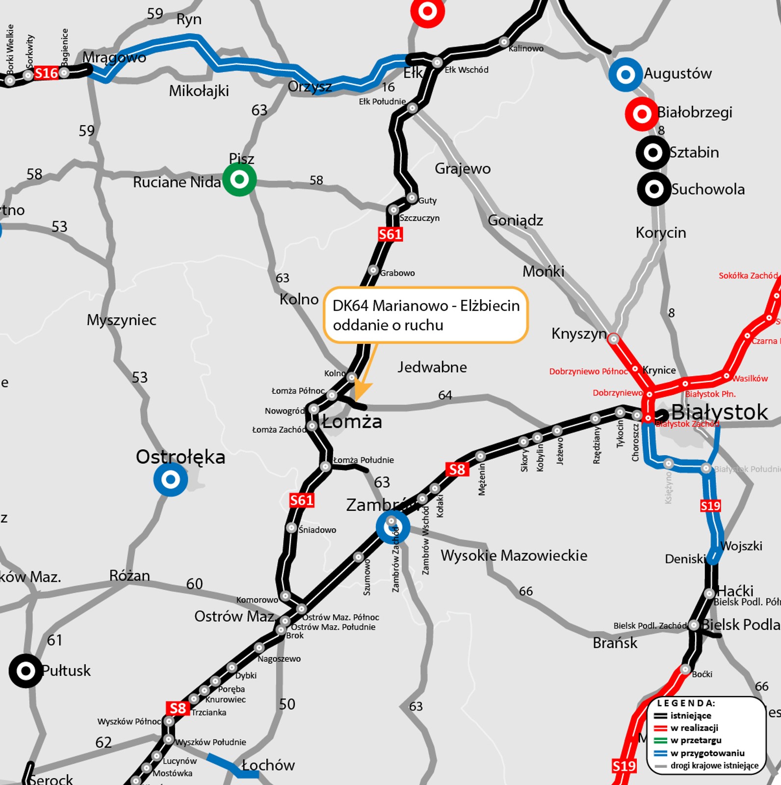 Droga DK64 koło Łomży gotowa