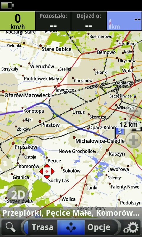 AutoMapa już rano chwaliła się, że prowadzi S2.