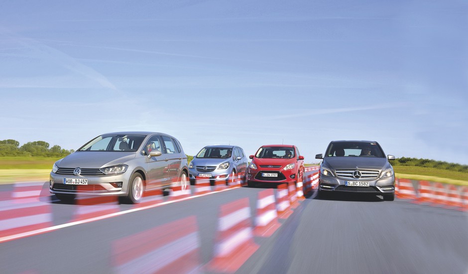 Porównanie vanów: VW Golf Sportsvan kontra Opel Meriva, Mercedes klasy B, Ford C-Max