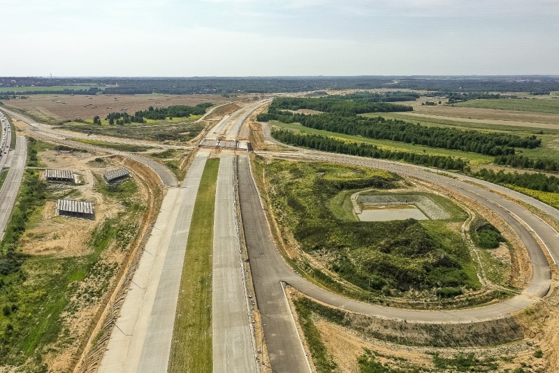 Budowa autostrady A1 na wysokości Częstochowy
