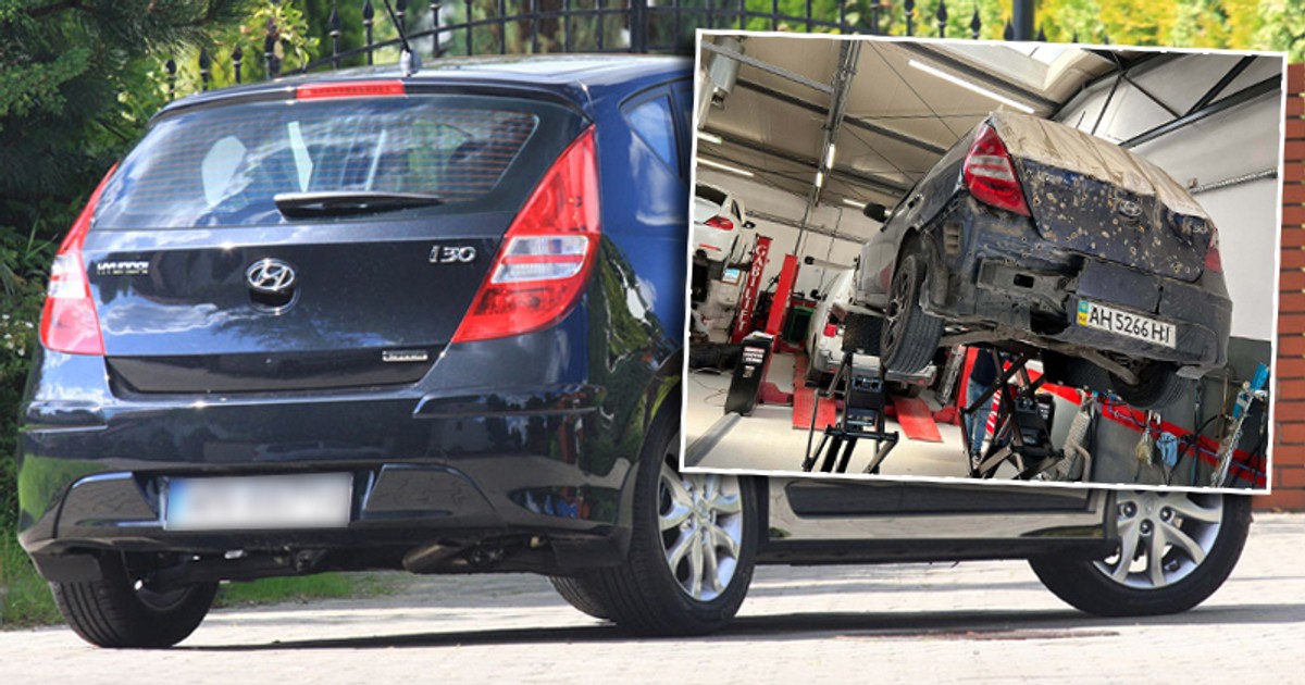 Zniszczony Hyundai i30 z Mariupola. Polacy naprawiają go za darmo