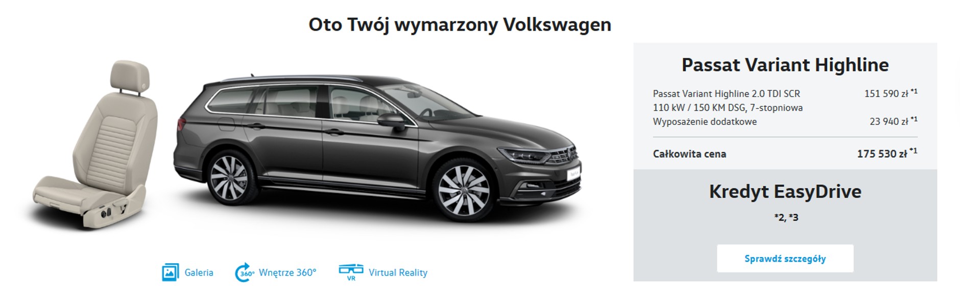 Volkswagen Passat Variant 2.0 TDI 150 KM Konfiguracja
