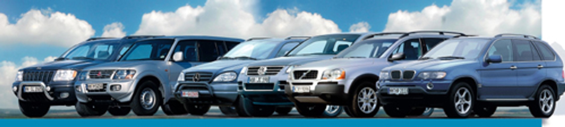 Jeep Cherokee, VW Tuareg, Volvo XC 90, Mercedes ML, Mitsubishi Pajero, BMW X5 - Nic za darmo...
