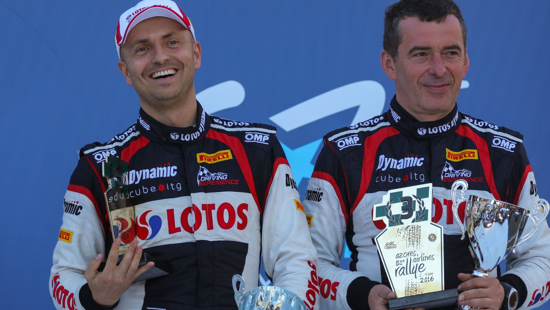 Kajetan Kajetanowicz i Jarosław Baran na podium Rajdu Azorów 2016