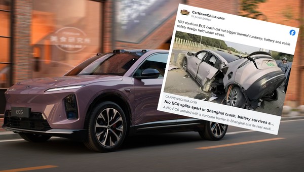 Nio EC6 po wypadku