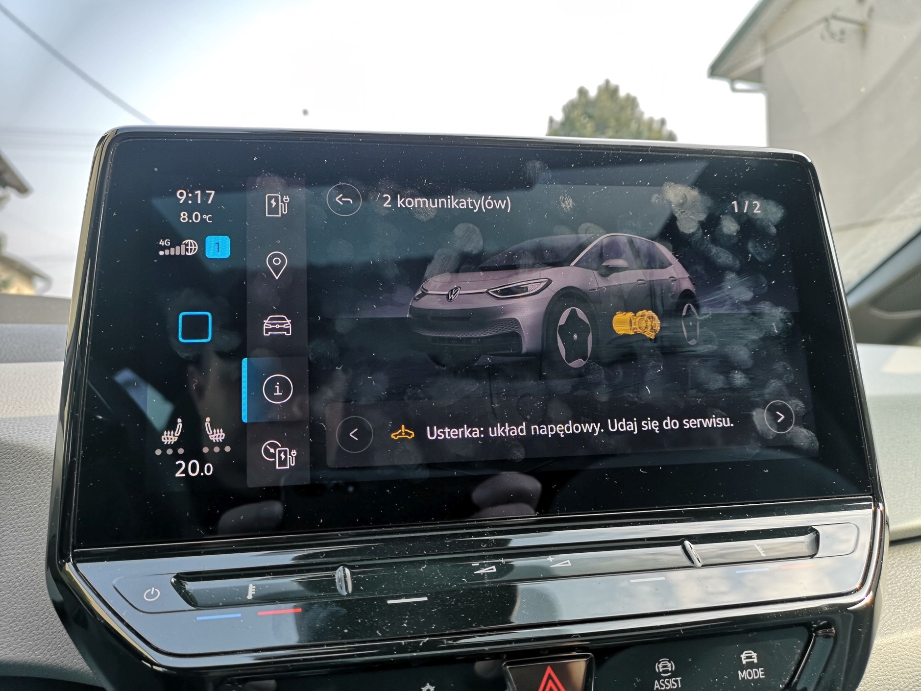 Volkswagen ID3 usterka napędu