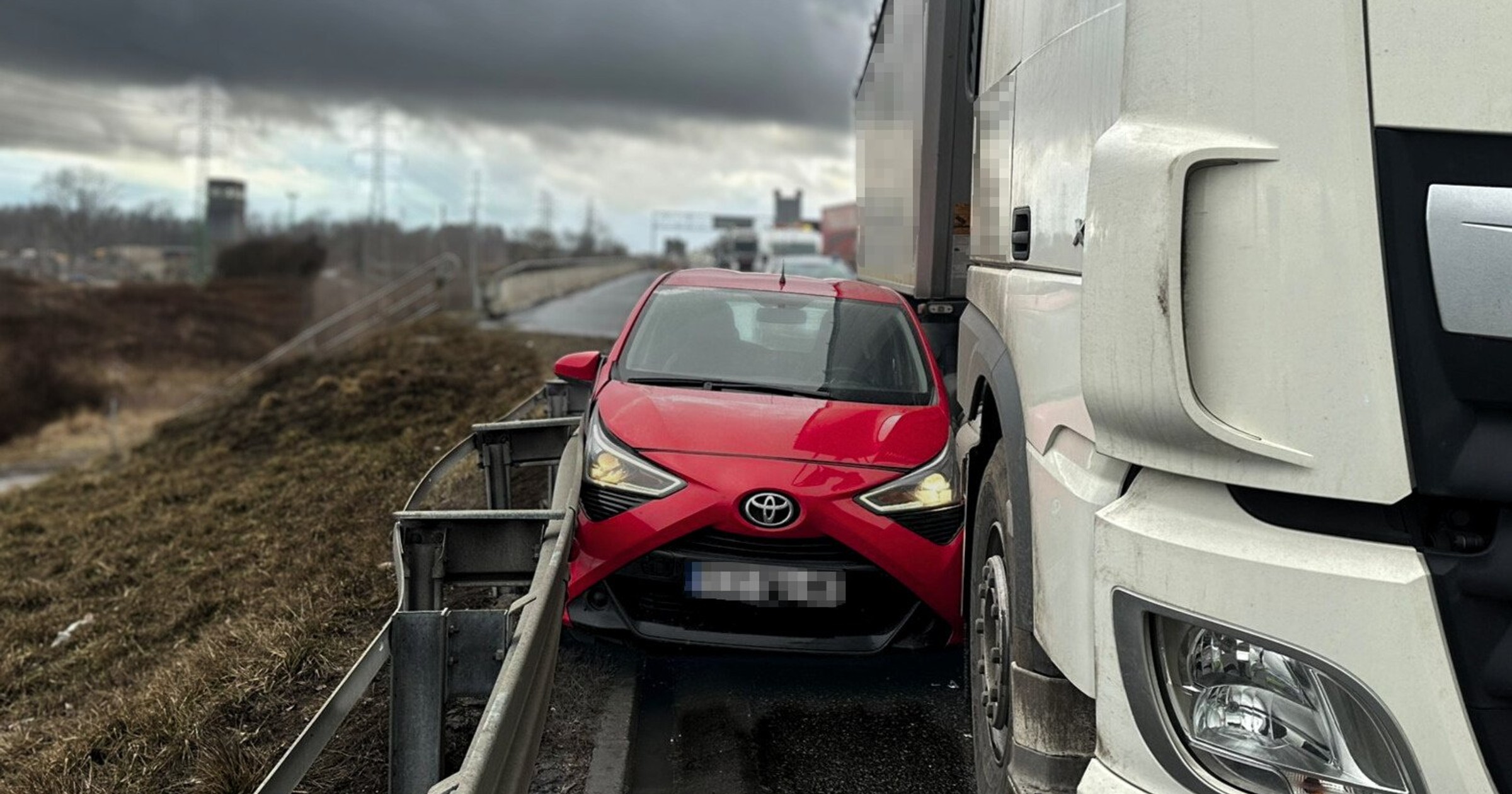 Finał pościgu na autostradzie A4. Pomógł kierowca ciężarówki