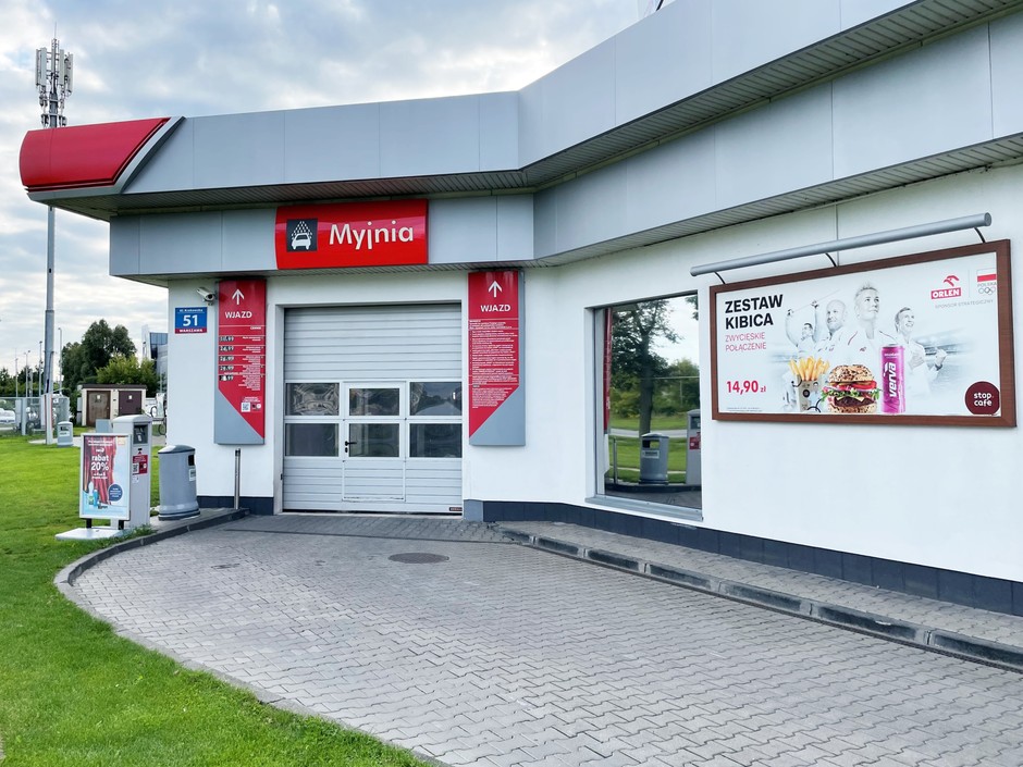 Myjnia automatyczna na Orlenie