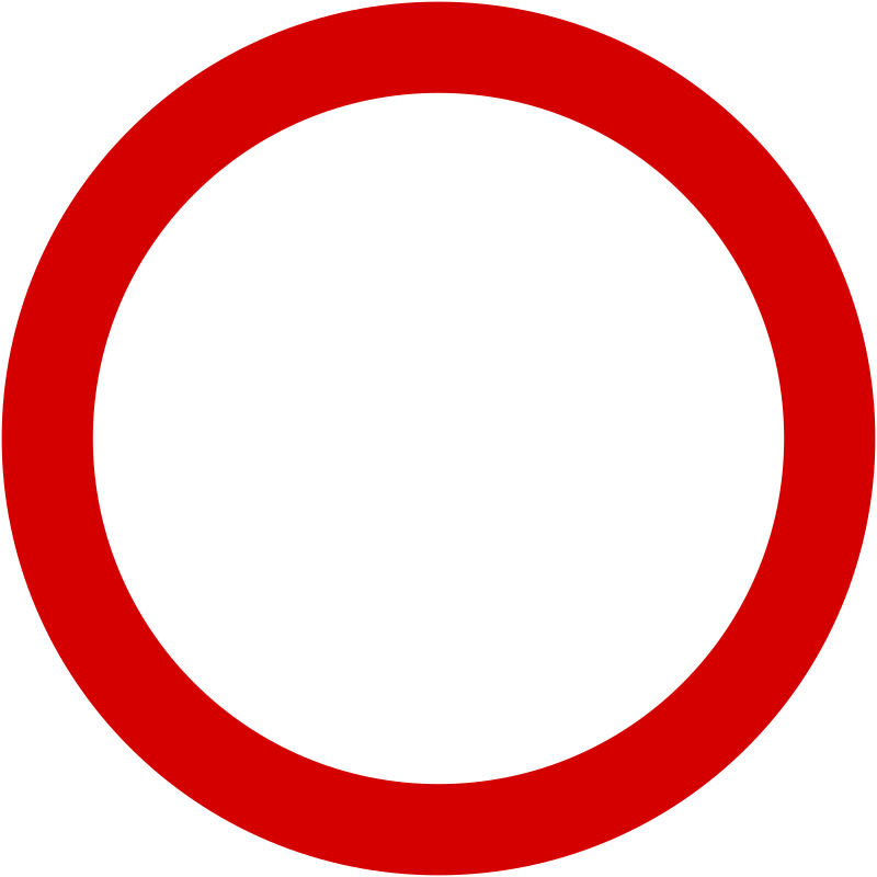 Znak B-1 "zakaz ruchu w obu kierunkach"