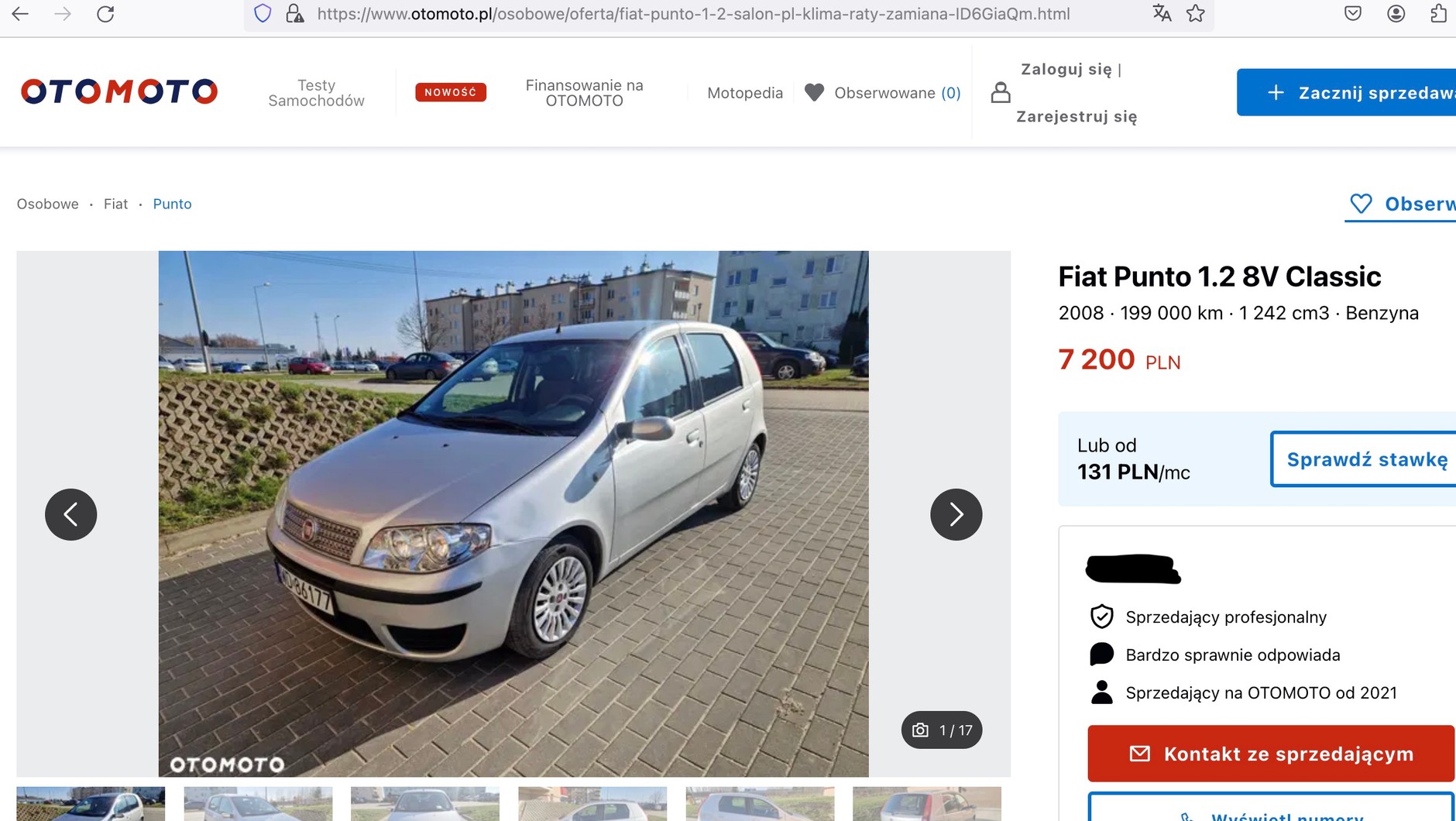 Fiat Punto – ogłoszenie