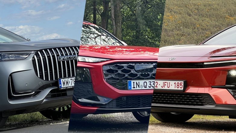 Od lewej: Jaecoo 8, Audi Q3 i Toyota C-HR+