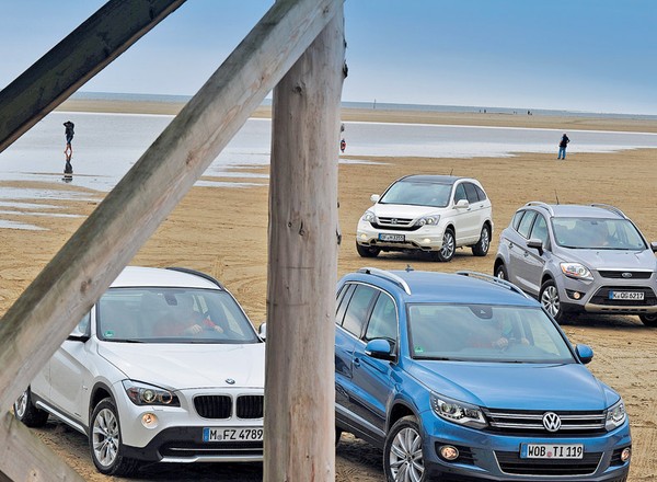 VW Tiguan kontra BMW X1, Ford Kuga i Honda CR-V: duża moc to nie wszystko