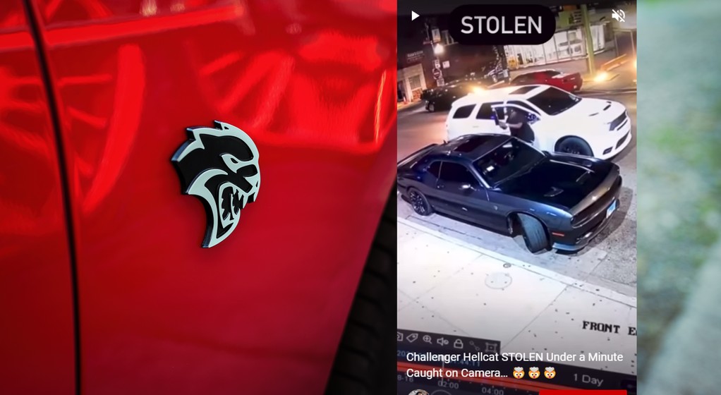 Nietypowa kradzież Dodge'a Challenger Hellcat