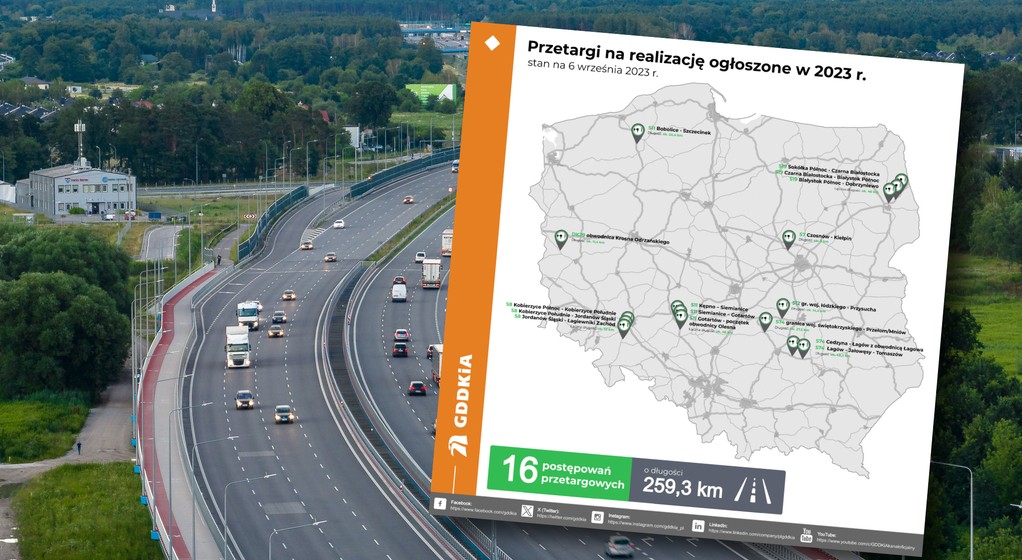 Drogi, na które są postępowania przetargowe w 2023 r.