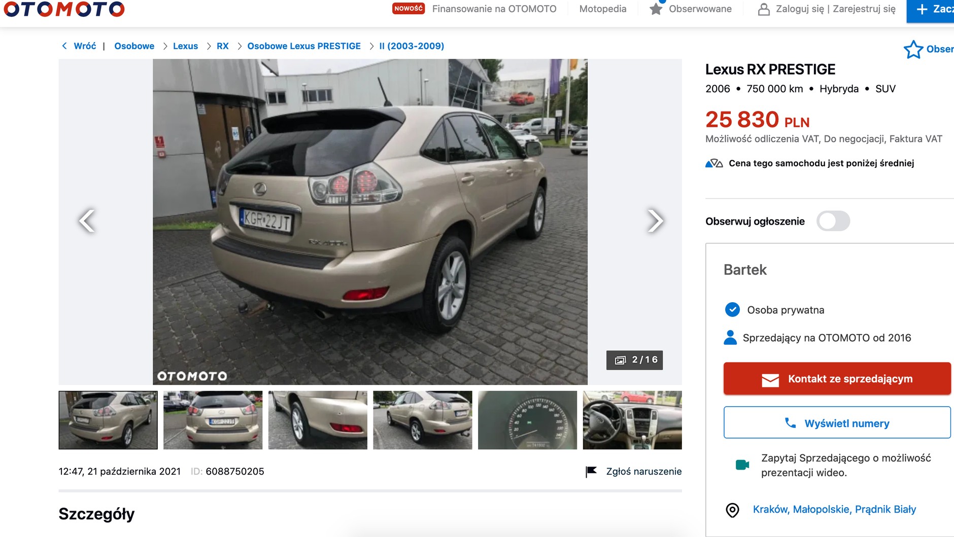 Używany Lexus RX 400h