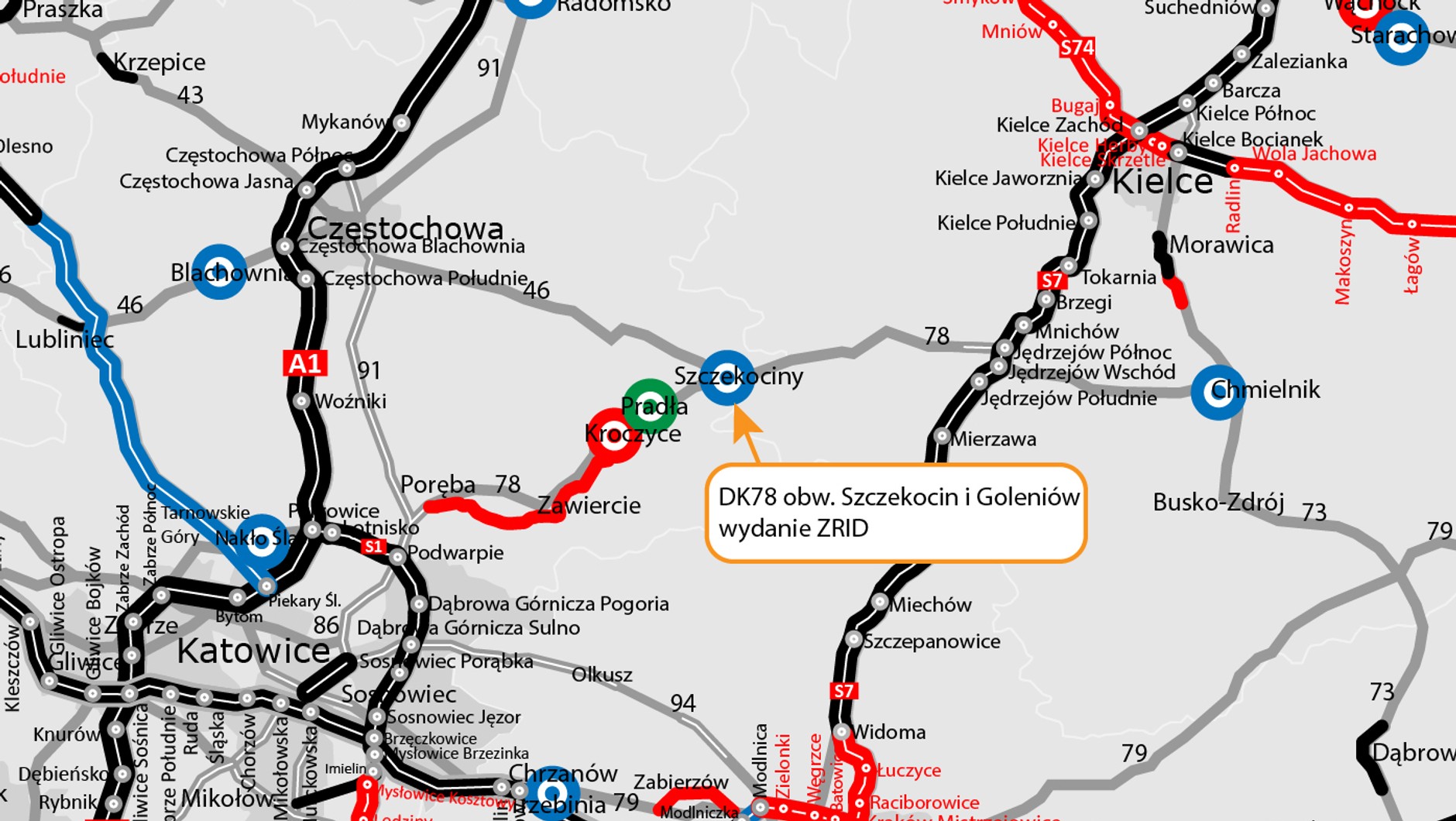 Obwodnica Szczekocin i Goleniów w ciągu DK78