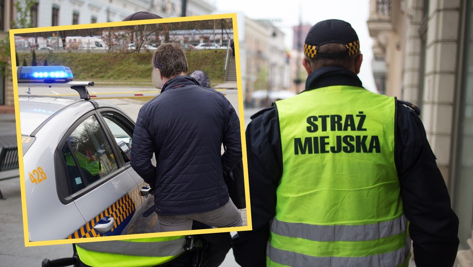 Straż miejska ukarała mandatem mężczyznę, który wyrzucił opony pod budynkiem PSZOK-u (screen: strazmiejskakrakow/Facebook)