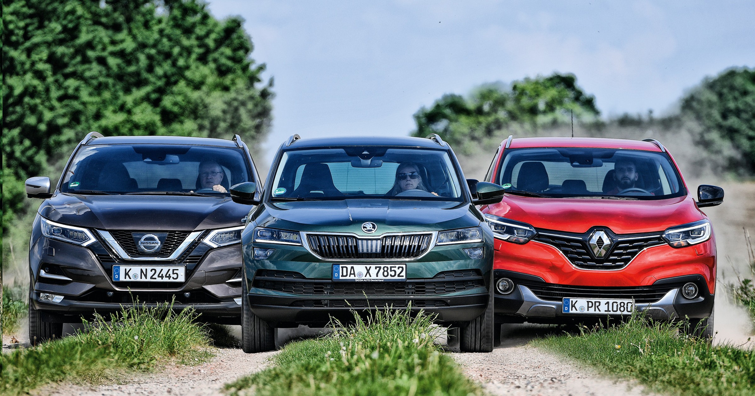 SUV-y z kapelusza: Nissan Qashqai, Renault Kadjar i Skoda Karoq