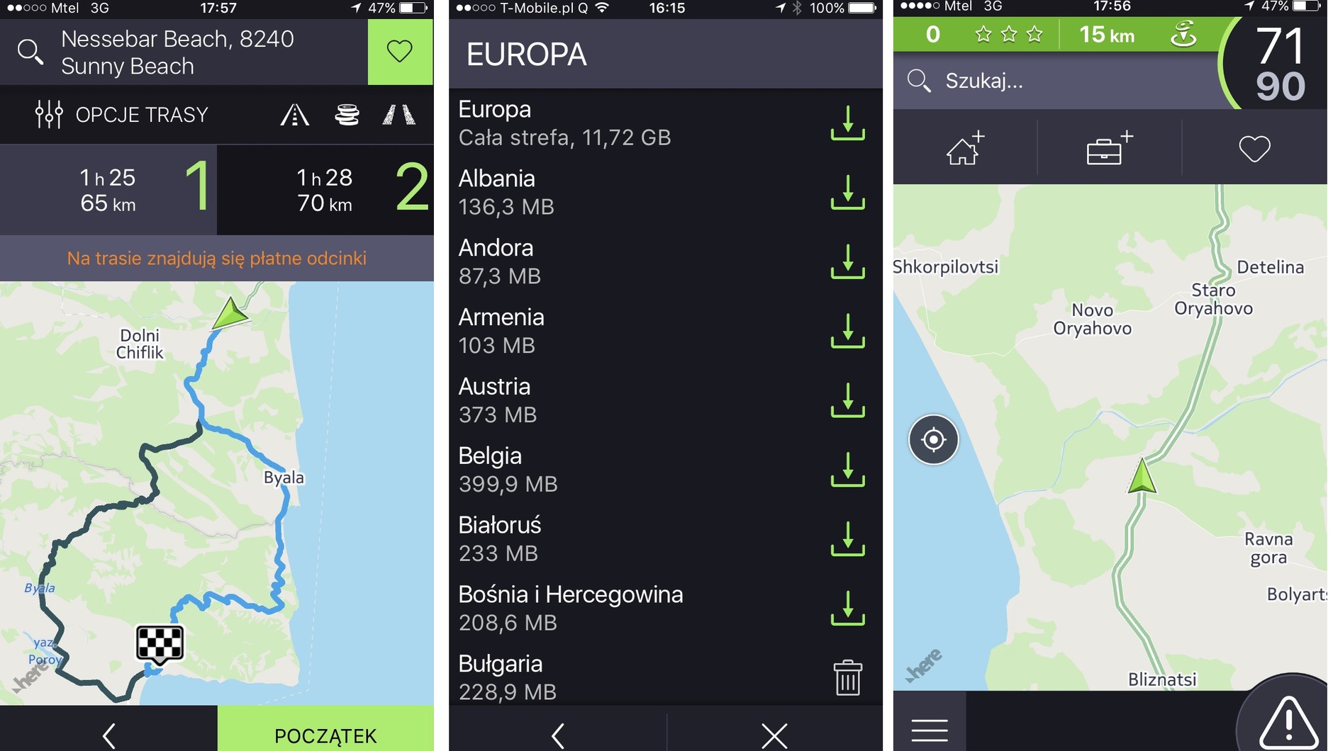 Zanim skorzystamy z nawigacji za granicą warto pobrać mapy do pamięci telefonu