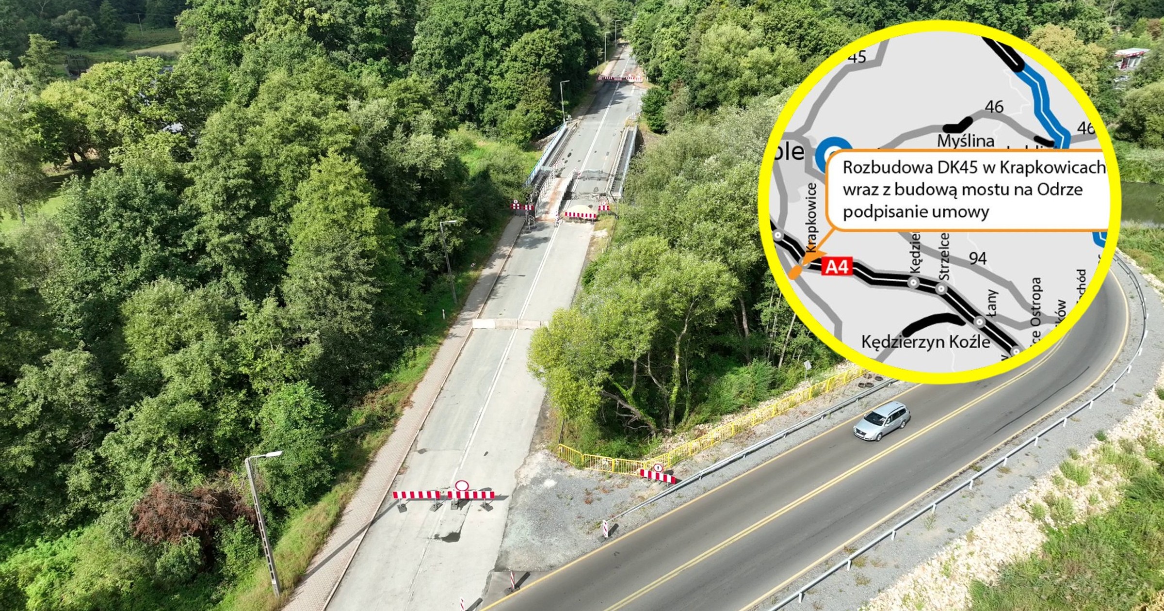 Będzie nowy most na Odrze. Rozbudują drogę krajową DK45 po powodzi