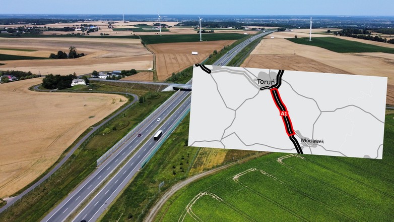 Autostrada A1 Włocławek — Toruń zostanie rozbudowana o trzeci pas