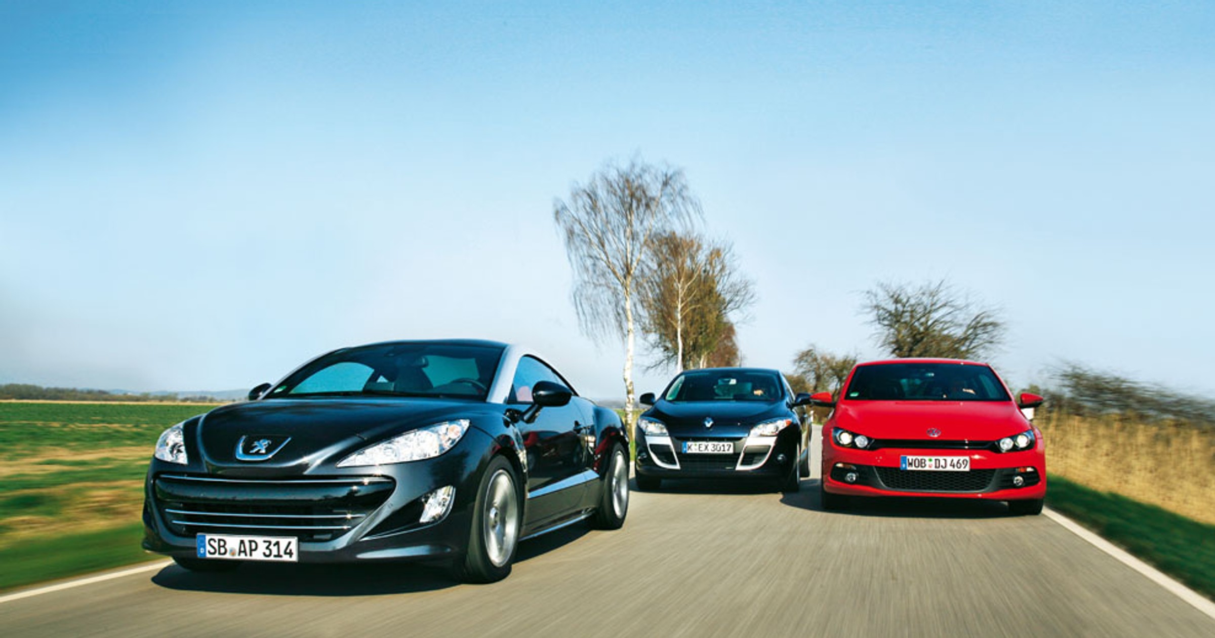 Pobudzające turboespresso - Peugeot RCZ kontra Renault Megane Coupe i VW Scirocco