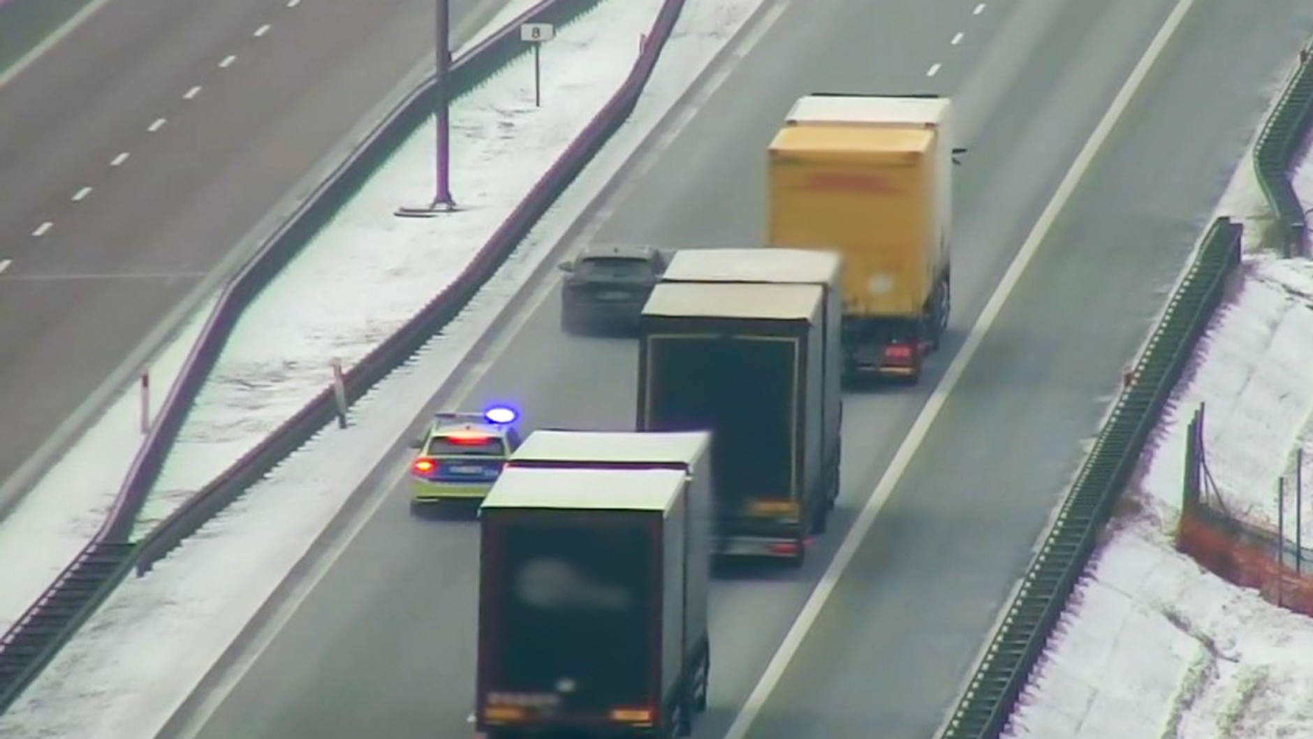 Policjanci prowadzili akcję na autostradzie A2