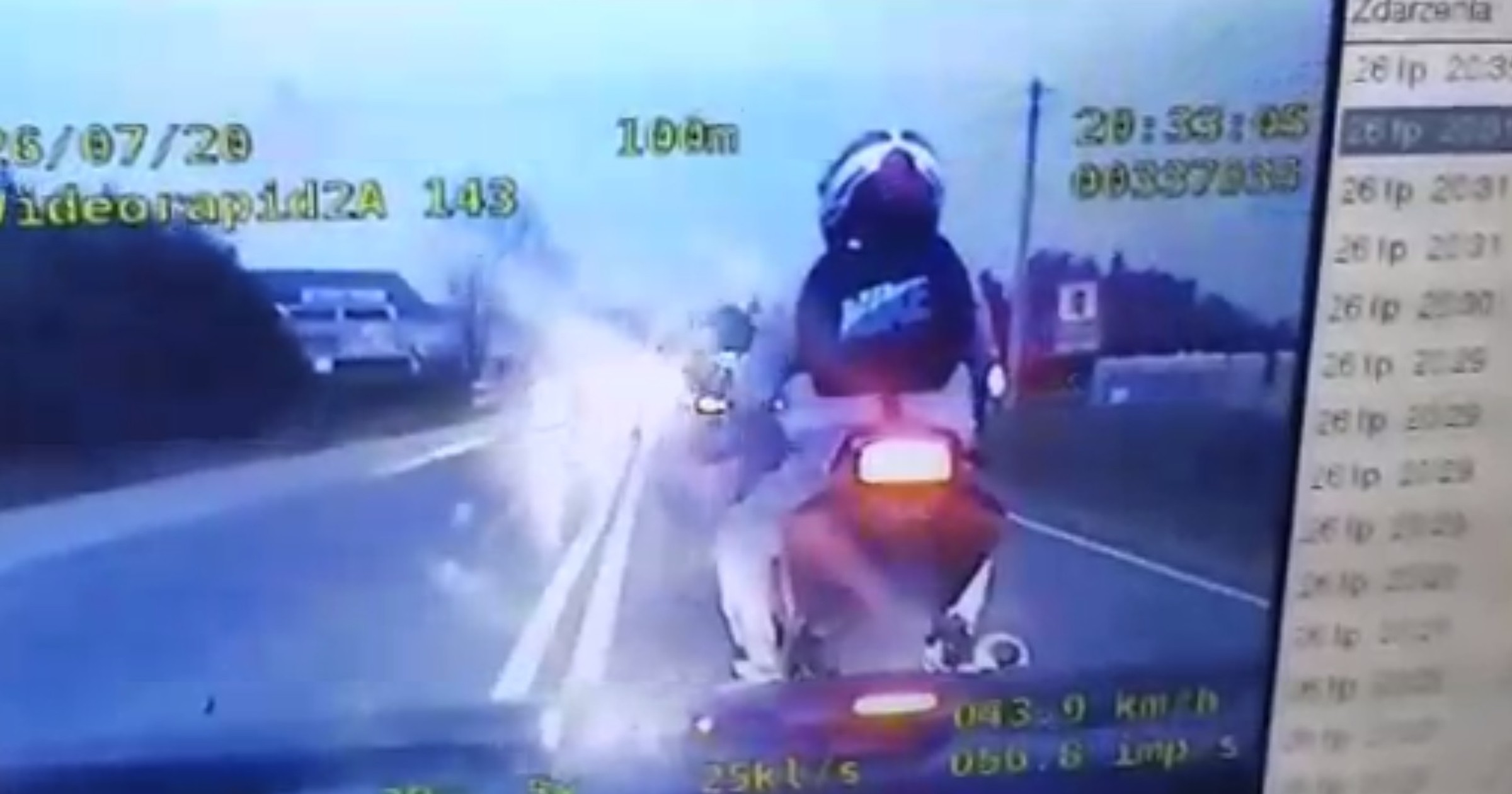 Policyjny pościg za motocyklistą