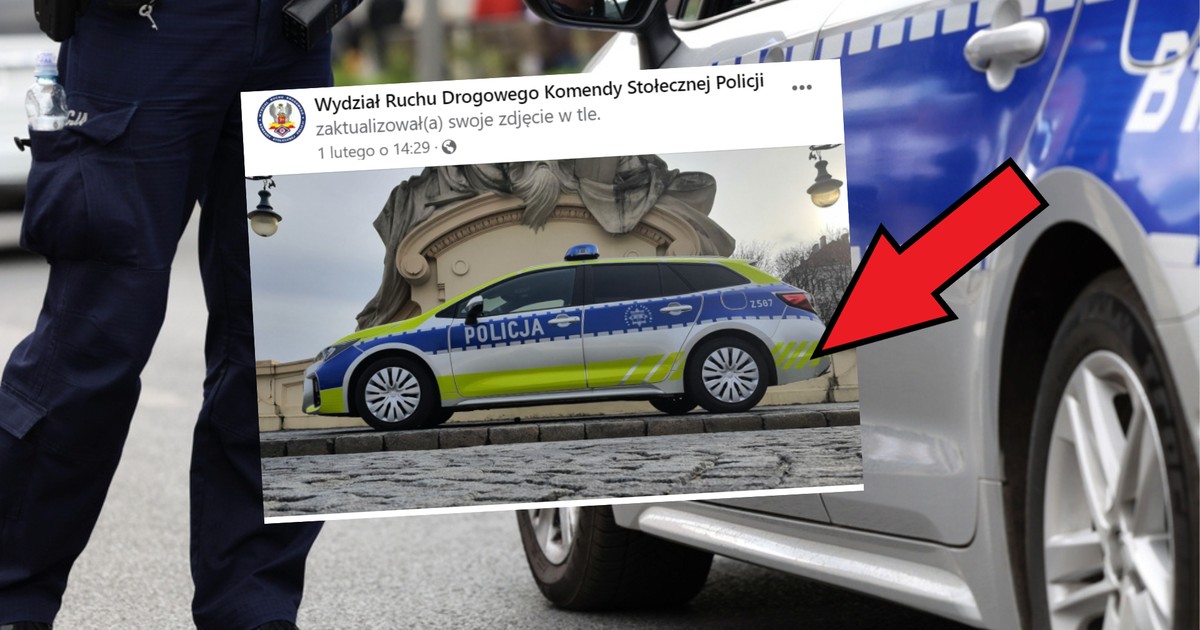 Komenda Stołeczna Policji zaliczyła wpadkę (fot. screen: Facebook/Wydział Ruchu Drogowego Komendy Stołecznej Policji)