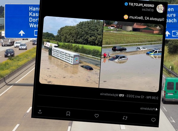 Wypadek drogowy i ulewny deszcz na autostradzie A2 w Niemczech. Służby ratunkowe nie mogły dotrzeć