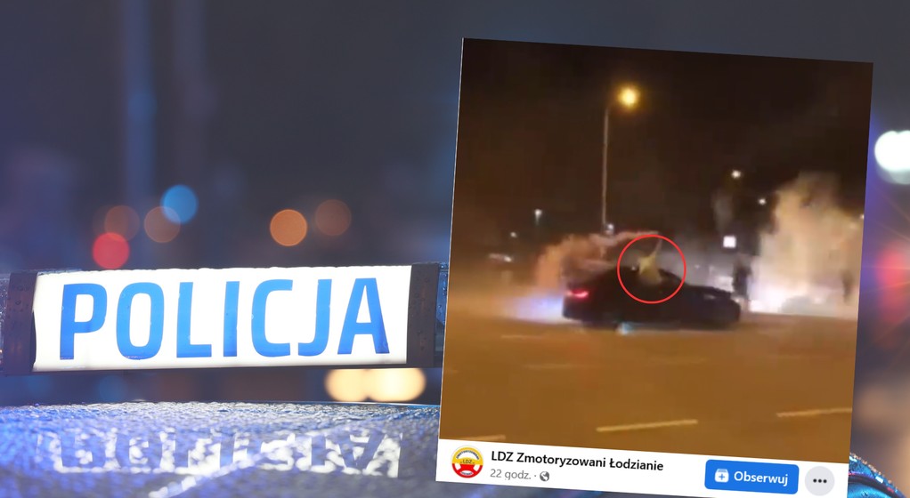 Już wiadomo, jaki był cel brawurowej jazdy kierowcy (fot. screen z facebook.com/LDZ-Zmotoryzowani-Łodzianie)