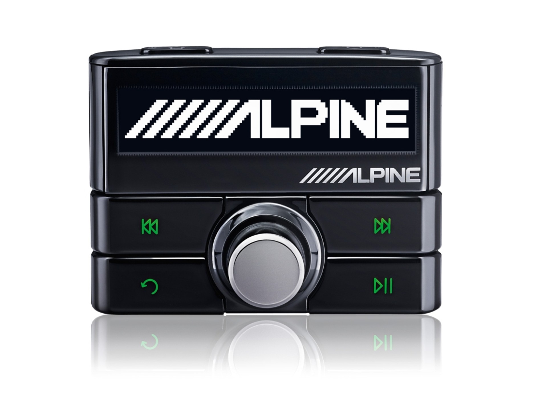 Ekran, zbliżony do tych jakie używa się w zestawach głośnomówiących Bluetooth.