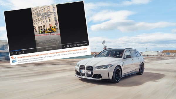 Znany youtuber Budda zatrzymany przez CBŚP. Odholowali mu BMW M3