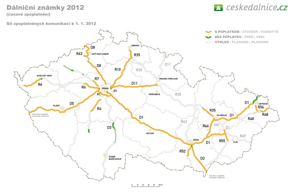 Nowe winiety autostradowe w Czechach
