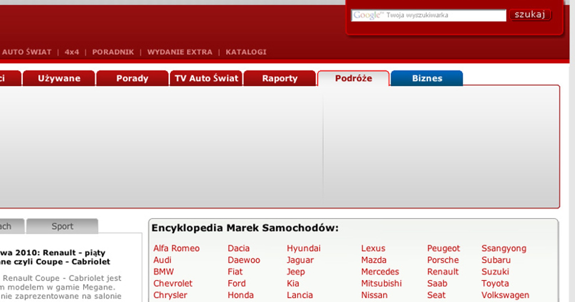 Strony dla kierowców - W internecie znajdziesz wszystko