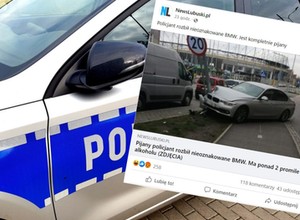 Policjant rozbił nieoznakowany radiowóz, ale nie przez to stracił pracę