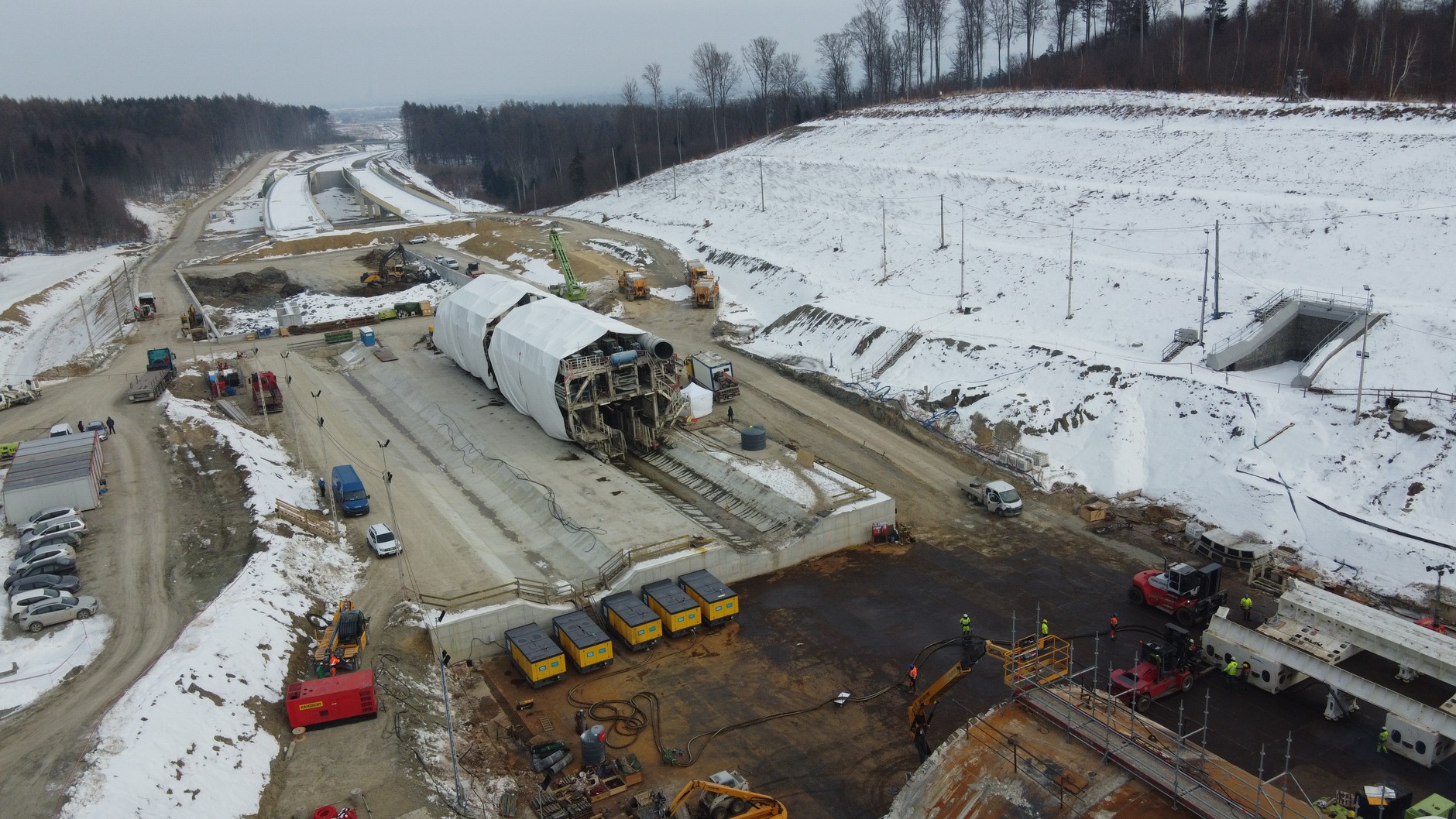 Portal północny tunelu - S19 Rzeszów Południe - Babica