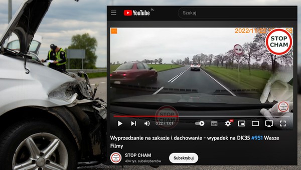 Wyprzedzał na zakazie i na łuku drogi. Tragiczny koniec [WIDEO]