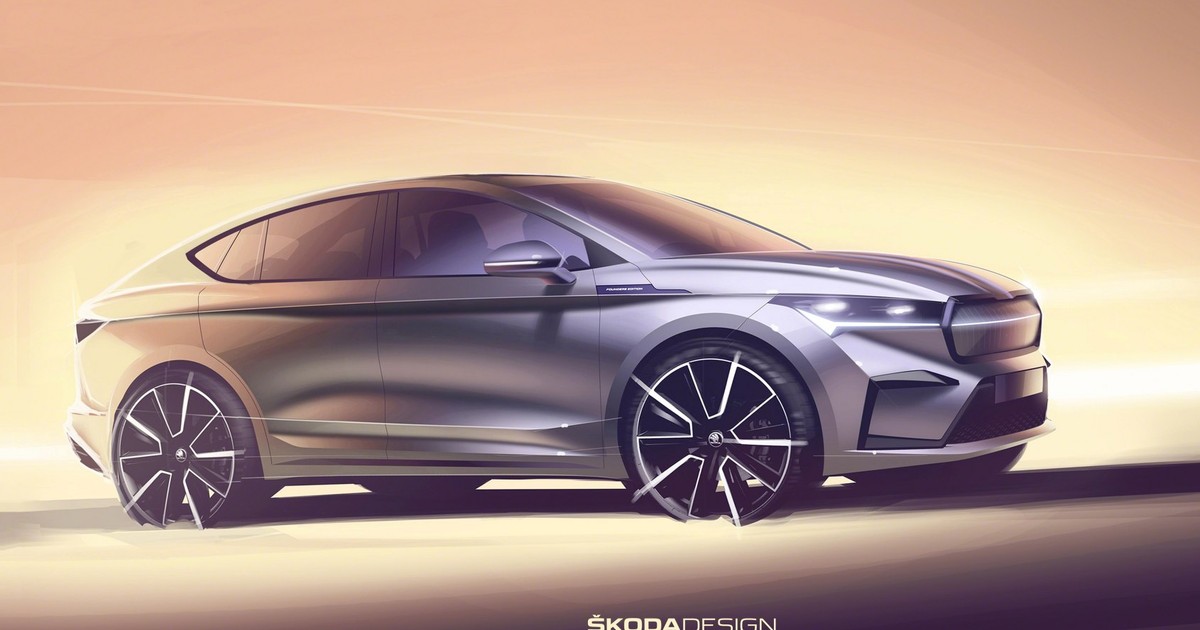 2021 ENYAQ-iV-Coupe Exterior-Press-Sket-ches FRONT BAT COUPE 2-1920x951