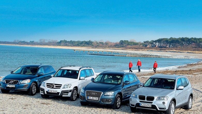 Volvo XC 60 kontra Mercedes GLK, Audi Q5 i BMW X3: świeży powiew w klasie SUV