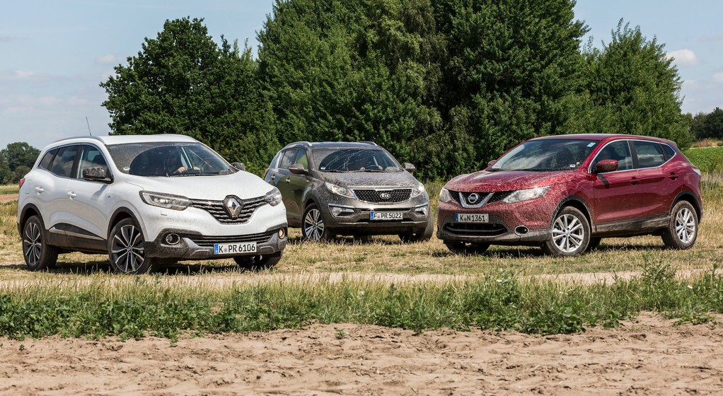Porównanie: Kia Sportage III, Nissan Qashqai II i Renault Kadjar